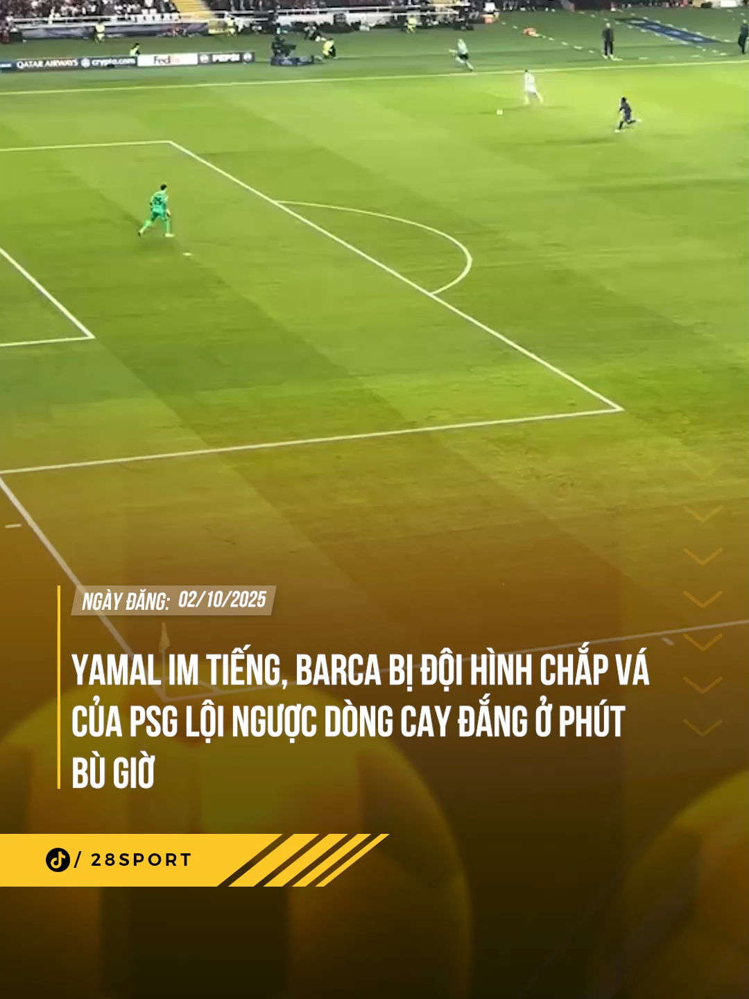 QUÁ CAY ĐẮNG CHO BARCA #theanh28sport #28sport #sportontiktok #barca #uefachampionsleague #dembele #lamineyamal #psg