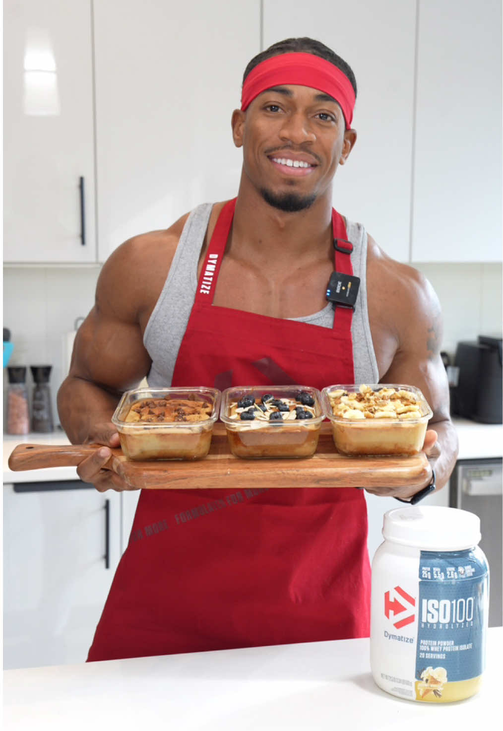 On the Go Protein Pancake Bowls 🥞  In each container: * 1 egg * 50 g yogurt unflavoured (or vanilla) * 80-100 ml milk (I used unswt almond milk) * 35 g flour of choice (all purpose flour works best) * 1 scoop of @Dymatize ISO100 Gourmet Vanilla * 1 tbsp of honey, agave or maple syrup * 1 tsp baking powder * Toppings of choice (I did chocolate chip, blueberry almond, banana nut) * Bake for 30 mins at 350° Per bowl (without toppings): Calories: 407 Carbohydrate: 38g Protein: 45g Fat: 6g