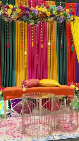 Mehndi decor #foryoupage #mehndistage #mehndieventdecor #mehndiinspo #fyp 