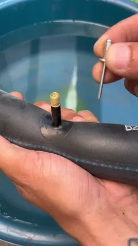 Fixing a bike tube with foam and super glue  Quick and effective bike hack #USA #BikeFix #DIYRepair 