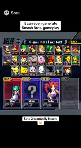 Hatsune Miku Vs. Kasane Teto in Melee #sora2 #ai #vocaloid #mikuhatsune #teto 