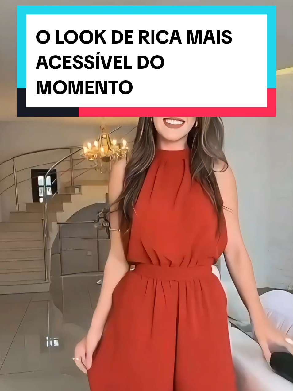 Macacão longo pantalona gola alta, modelagem sofisticada e confortável. Ideal para festas, eventos e uso casual elegante. #macacaofeminino #lookfeminino #modafeminina #ootdfeminino #achadostiktok 