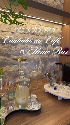 Para quem gostou da estética da minha cozinha, o meu cantinho de café é home bar pra vocês! ✨
