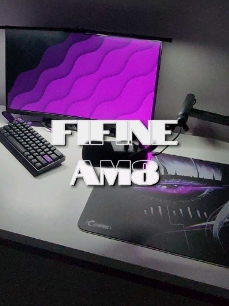 Este é o fifine am8, mic dinâmico usb/xlr com padrão cardioide, ideal pra quem faz streaming, podcast ou gravação de voz. Tem mute por toque, rgb ajustável, botão de ganho, saída pra fone pra monitoramento em tempo real. Link na bio! #fifineam8 #micstreamer #audio #gadgets #techtokbrasil