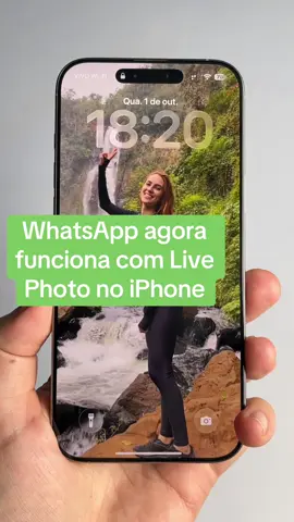 Agora o WhatsApp é compatível com Live Photos no iOS para iPhones! Com live fotos o registro dos momentos ficam como o nome diz, vivos né, com pequenos movimentos da cena e sons. Inclusive dá pra colocar como papel de parede com movimento na tela de bloqueio do iPhone #apple #appleboy #whatsapp #tiktok 