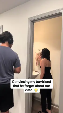 He was ready to go😂 #couples #couplesprank #couplegoals #boyfriendprank #boyfriend 