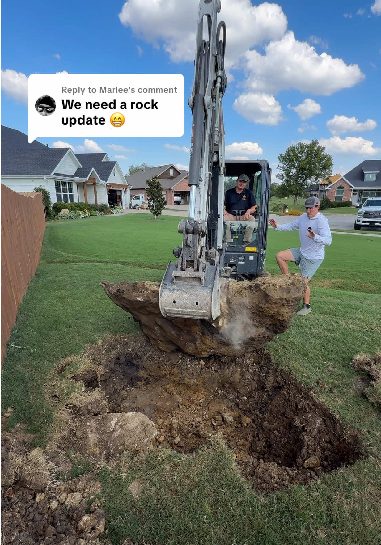 Replying to @Marlee Finally the Rock Removal!