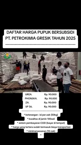 INFO PEMESANAN PUPUK BERSUBSIDI HUBUNGI ADMIN VIA WHATSAPP    👇 _085235748613_ #pupuk #petanimuda #petaniindonesia🇮🇩🇮🇩🇮🇩🌿🌿 #fyppppppppppppppppppppppp #viral 