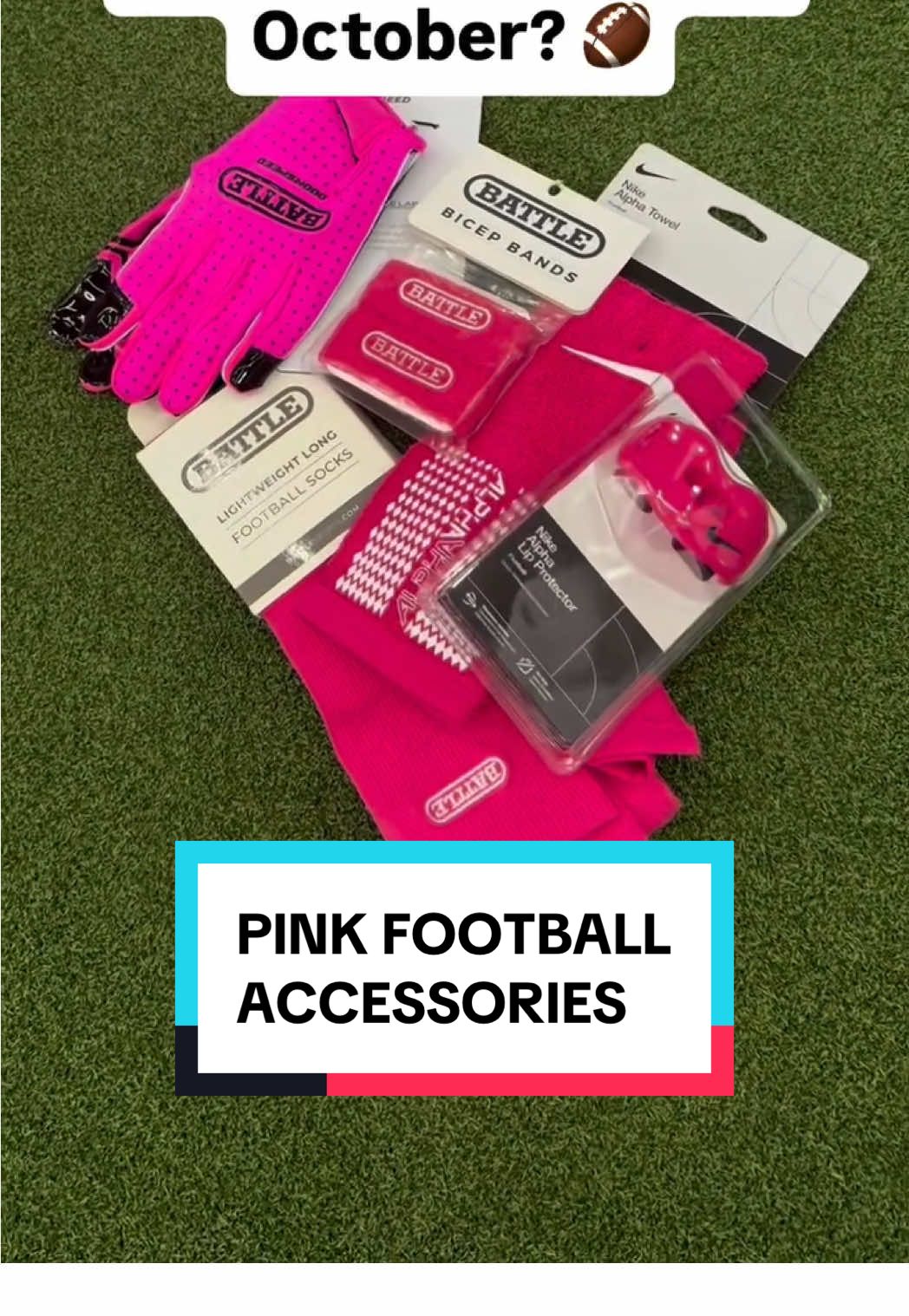 In October we wear pink 🏈 #Football #FootballStyle #breastcancerawarness #crucialcatch #TeamTownSports 