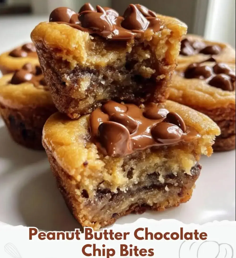 Craving something sweet, chewy, and absolutely irresistible? These Peanut Butter Chocolate Chip Bites are the ultimate homemade treat! 🥜🍫 With layers of buttery dough, creamy peanut butter, and melty chocolate chips, every bite is pure indulgence. They bake up golden on the outside, soft on the inside, and disappear way too fast at parties or family gatherings. Perfect for bake sales, after-school snacks, or just treating yourself, these bites are quick, easy, and totally addictive. Save this recipe and make your kitchen smell like heaven today! ✨ #PeanutButterChocolate #DessertGoals #SweetTreatsDaily #BakingAddict #FoodieTikTok