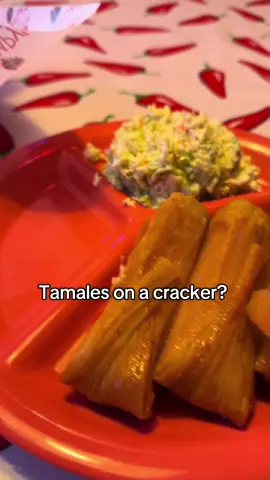 @ChampysNashville tamale taste test!…Why does this work? The coleslaw was bangin’, could eat a whole tub. The tamale was fine, one of the better ones I have tried at a restaurant. I am definitely gonna have to try this when I make tamales soon. #tamaleonacracker #nashvillefood #tamales #trythis