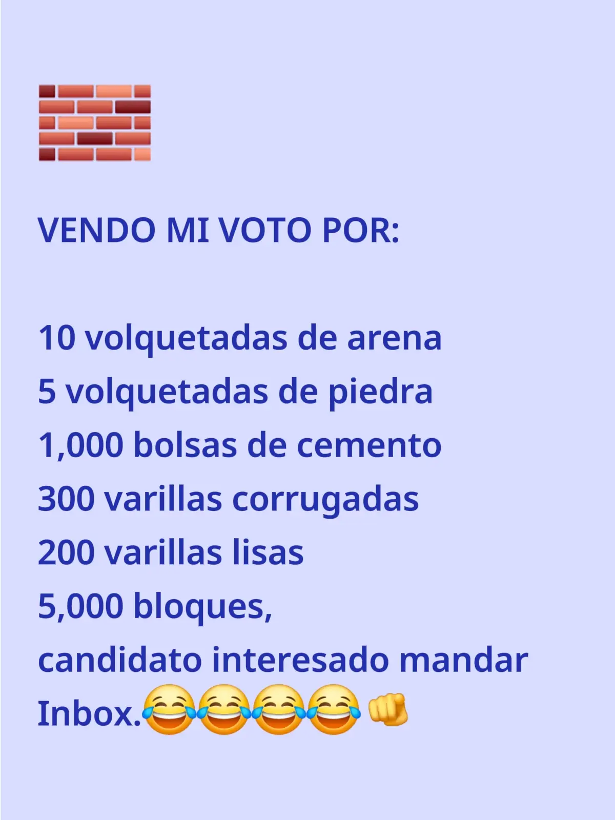 NOTA: la mano de obra yo la pongo no quiero abusar. y si pueden el terreno también  😂😂😂😂🫵#humor #viraltiktok #memes #comedia #humorsano 
