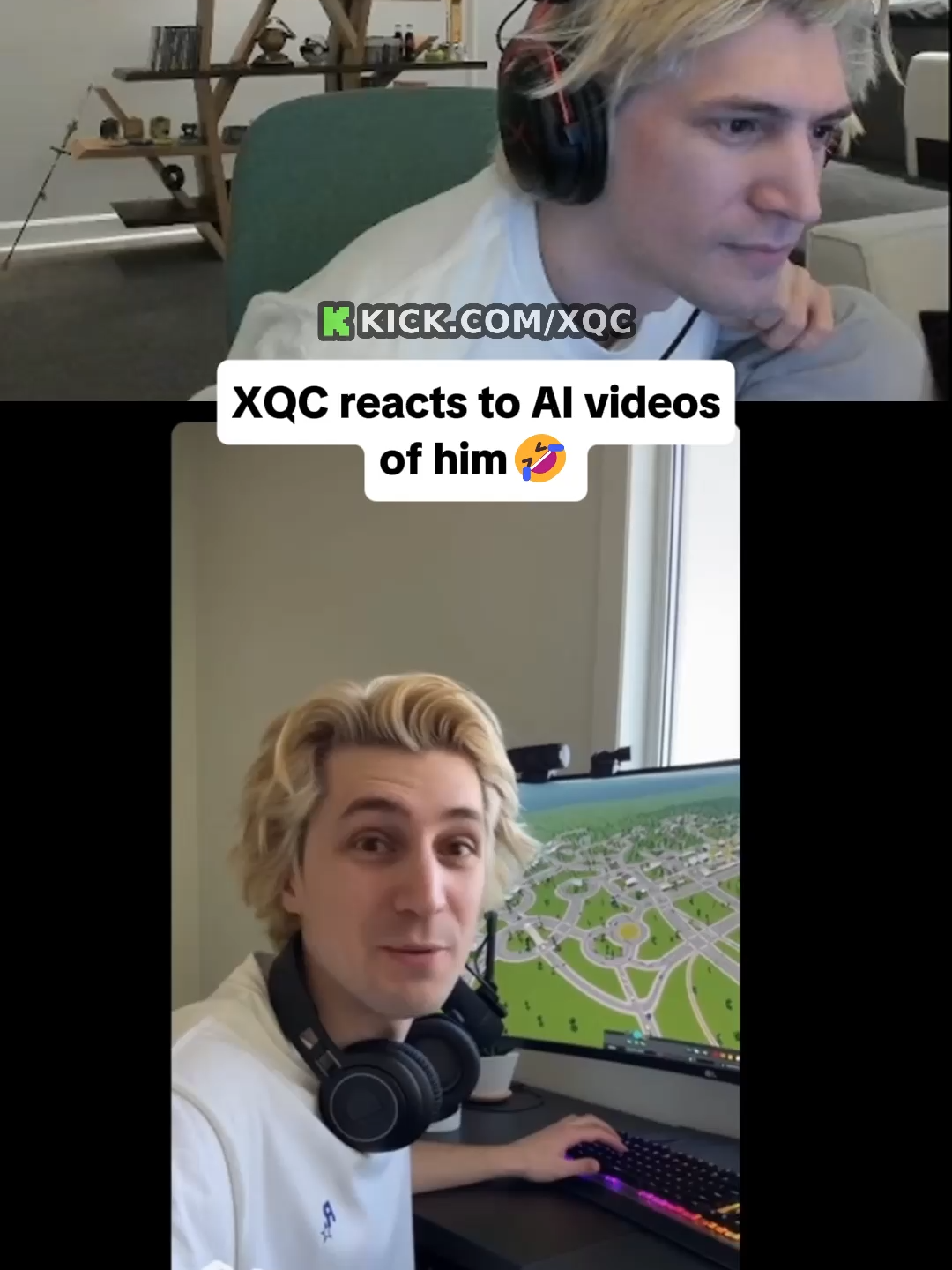 XQC reacts to AI videos of him🤣#ai #veo3 #chatgpt #xqc #fyp
