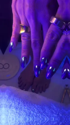 #chromenails #nails #gelx #purple #fyp 