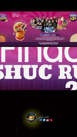 La 𝐍𝐎𝐂𝐇𝐄 𝐒𝐔𝐑𝐄𝐍̃𝐀 te pondrá a zapatear junto a: 🇵🇪𝐃𝐈𝐍𝐀 𝐏𝐀𝐔𝐂𝐀𝐑 y 𝐅𝐑𝐀𝐍𝐂𝐎 𝐑𝐎𝐉𝐀𝐒🇵🇪  🗓️ Lunes, 3 de noviembre 🕧18h00 📍Complejo Mushuc Runa  🔗Adquiere tu entradas en línea:  www.finados.complejomushucruna.ec  La 🎺𝑵𝒐𝒄𝒉𝒆 𝑺𝒖𝒓𝒆𝒏̃𝒂🎺 cobra vida en Finados 2025  @Dina Paucar @FRANCO ROJAS @Complejo Mushuc Runa @Finados Mushuc Runa @EulerCaicedoOficial  #Finados2025 #LaTradiciónCobraVida #FeriaDeFinadosMushucRuna #ComplejoMushucRuna Complejo Intercultural y Deportivo Mushuc Runa Expo Feria Nacional Mushuc Runa