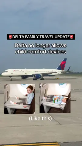 I would like to officially take credit for this change from Delta Air Lines. 😂 Back in March, there were whispers that Delta might update their policy on those “in-flight comfort devices” …, you know those inflatable beds, hammocks, foot rests, that I’ve been warning parents against using. Well, drumroll please 🥁… it’s now crystal clear on their website: Delta does not allow in-flight comfort devices that attach to the seat or inflatable beds due to the safety risks. ❌ Save yourself the money. ❌ Save yourself the hassle. ✅ And most importantly, save yourself the risk. The safe way for your little one to fly is in an FAA-accepted child restraint system (CRS) … not a blow-up mattress wedged between seats. So parents, skip the gimmicks, save the money and stick with what’s safe. Your child’s comfort and safety is always worth it. 💺👶✈️ #delta #childsafety #airplane #familytravel #traveltiktok  