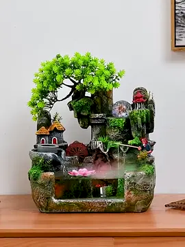 Tiểu cảnh để bàn bên em #thacnuocphongthuy #thanhtamdecor #trangtrinha #xuhuong 