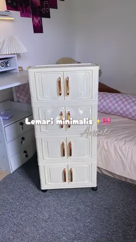 Lemari tercantik sih ini, rakit nya juga mudah bgt🫶🏻 #lemaripakaian #lemariminimalis #lemariplastik 