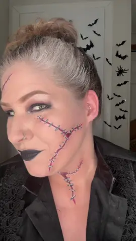 Just a little 🤪 #crazy #halloween2025 #halloweenmakeup #stitches #illusionmakeup 