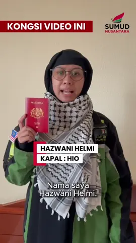 🚨SOS MESEJ DELEGASI KAPAL HIO🚨 Sebarkan video ini seluasnya! Kerana jika kalian menonton video ini, bermakna delegasi Malaysia di Kapal Hio iaitu : ﻿﻿﻿1. Heliza Helmi 2. Hazwani Helmi sudah ditahan secara tidak sah oleh rejim Israel di perairan antarabangsa. حسبنا الله ونعم الوكيل  No More Silence. No More Siege. #NusantaraForGaza #BreakTheSiege #SumudNusantara