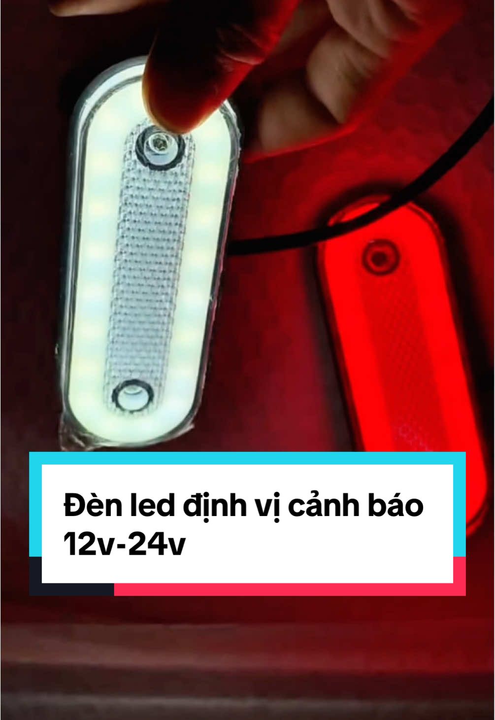 Đèn led định vị, cảnh báo gắn sườn xe, đuôi xe, mặt calang xe 12v-24v 