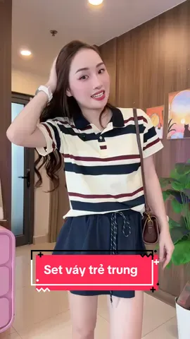 Set váy trẻ trung giá yêu thương lắm nha các bà ơi #changne1999 #setvaydichoi #setvaynu #donuxinh 