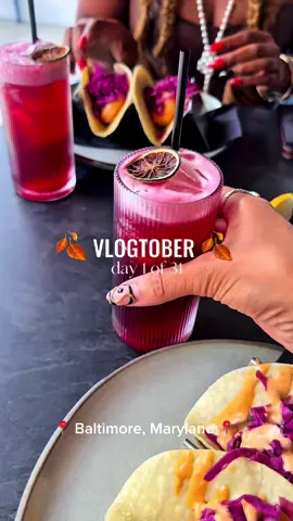 day 1 of 31 🍂 — vlogtober kicks off with a happy hour i won’t soon forget 🍹food was a vibe, mocktails were smart, the parking was too (you know we love a good parking situation 👌🏽)… and the company? priceless 🥹 dipping my toe into vlogtober — documenting the real, the fun, and all the in between 😜 🤔 who’s been to this restaurant before? did you enjoy it as much as i did? 🤔 who’s done vlogtober before? any tips?  questions that need answers👇🏽 have a beautiful day. on purpose. and in purpose✌🏽#vlogtober #happyhour #baltimoretiktok #baltimorerestaurants 