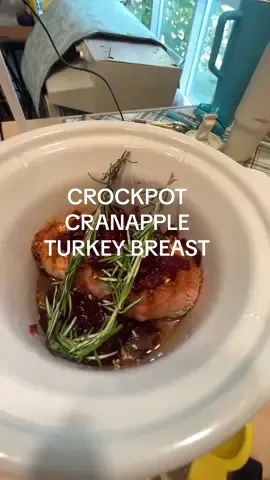 The easiest turkey you’ll make all holiday season 🤌 #holidayhosting #thanksgivingrecipe #turkeybreast #butterball #crockpot  My go-to holiday recipe that’s cozy, flavorful, and ridiculously easy. Perfect for Thanksgiving, Friendsgiving, or any  holiday gathering 🦃 🍂 Ingredients: 	•	1 @butterballturkey breast (thawed) 	•	1 can whole berry cranberry sauce 	•	1 packet onion soup & dip mix 	•	1/4 cup orange juice 	•	½ cup apple cider 	•	1 tsp poultry seasoning Instructions: 	1.	Place the turkey breast in the crockpot. 	2.	Sprinkle with poultry seasoning. 	3.	In a bowl, stir together cranberry sauce, onion soup mix, orange juice, and apple cider. Pour over the turkey. 	4.	Cover and cook on Low for 6–7 hours or until the turkey reaches 165°F. 	5.	Let rest before slicing FOR THE GRAVY: Crockpot Cranberry Turkey Gravy 	1.	After the turkey is done, strain through a mesh strainer and pour the juices from the crockpot into a saucepan. 	2.	Bring to a gentle simmer. 	3.	In a small bowl, whisk together 2 tbsp cornstarch + 2 tbsp cold water until smooth. 	4.	Slowly whisk the slurry into the simmering juices until it thickens into a glossy gravy. 	5.	Taste and adjust — add a splash more cider for brightness or if you want a sweeter gravy, or a pinch of salt if needed. If you want to make it more savory add stock: Stir in ½–1 cup chicken or turkey stock while simmering the juices. This stretches it and balances the sweetness! Throw in a sprig of fresh thyme while it’s simmering to bring an herbiness to it  It turns into this beautiful sweet-savory cranberry gravy that’s perfect drizzled over the turkey slices (and mashed potatoes too 😉).