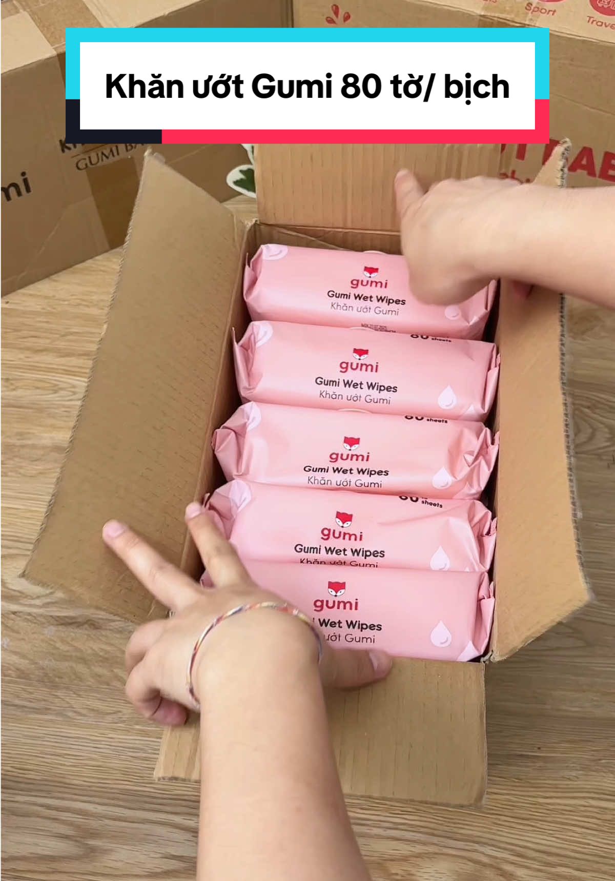 Khăn ướt Gumi 80 tờ/ bịch đang có voucher còn hỗ trợ ship về tận nhà quá rẻ #khanuotgumi #cindythuytichcuc 