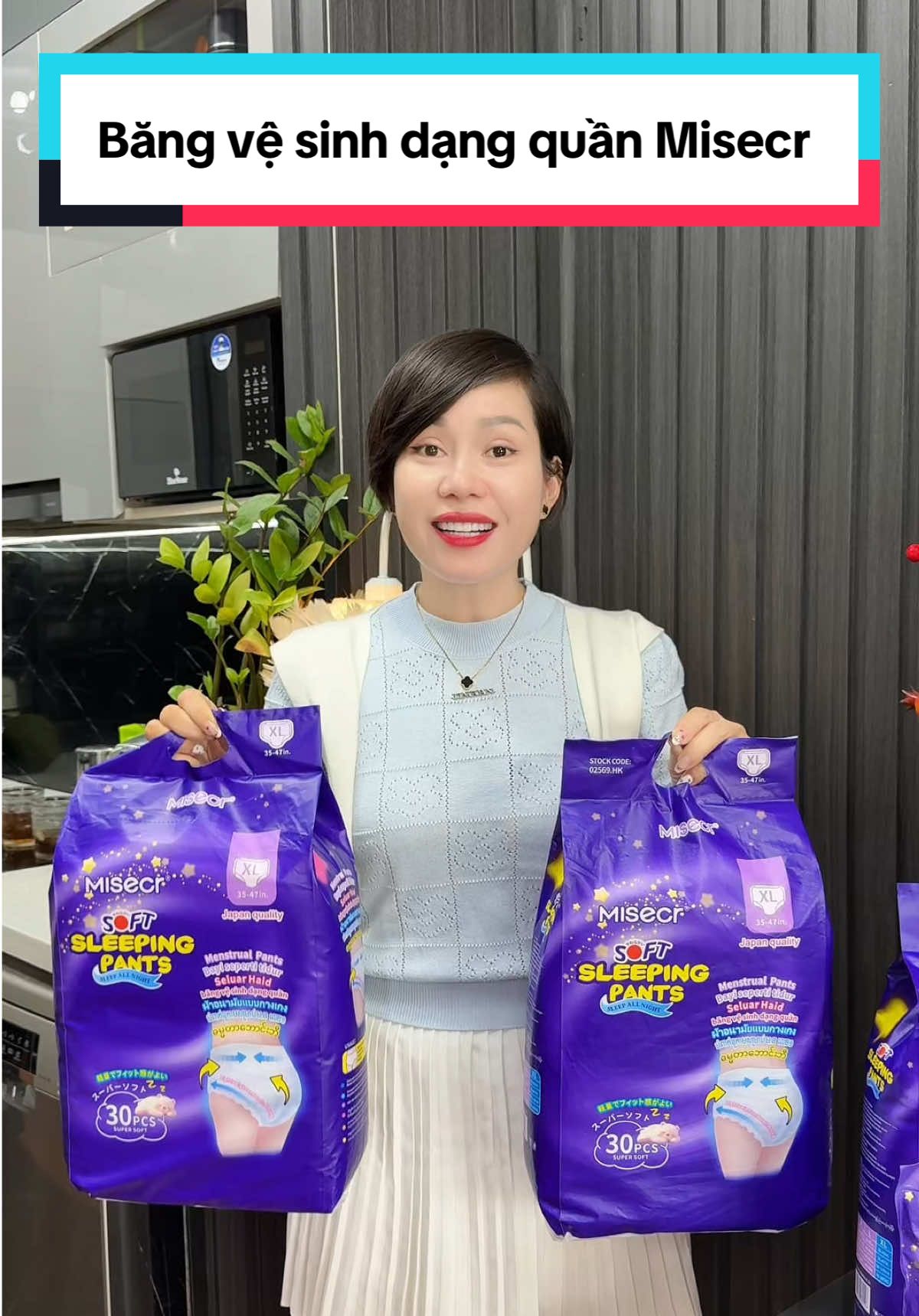 Băng vệ sinh dạng quần Misecr (30 miếng), chống tràn 360°, thoáng khí, phù hợp sử dụng ngày và đêm dành cho phụ nữ mang thai và sau sinh, Thích Hợp Cho Phụ Nữ #cindythuytichcuc #bangvesinh #quanbangvesinh #bangvesinhdangquan 