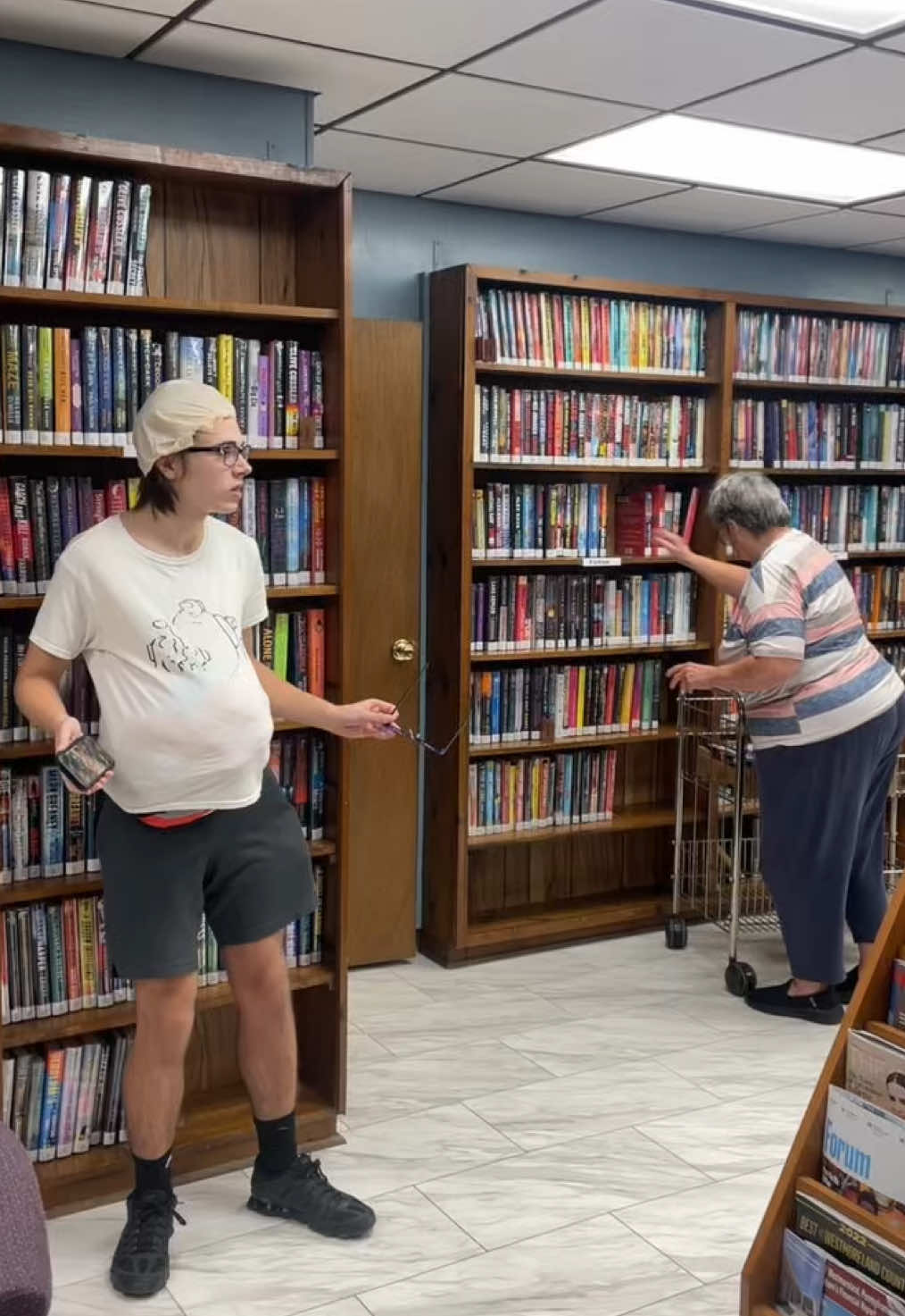 Globglogabgalab in the library 😆 #dankmemes #globglogabgalab #maddoxisbussin