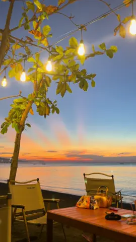 Sunrinse di Pantai Firdaus - Gav Cafe 😍 #fyp #fypシ #berandafyp #promoseruweekend #pesonaindonesia #pariwisataindonesia #Kema 