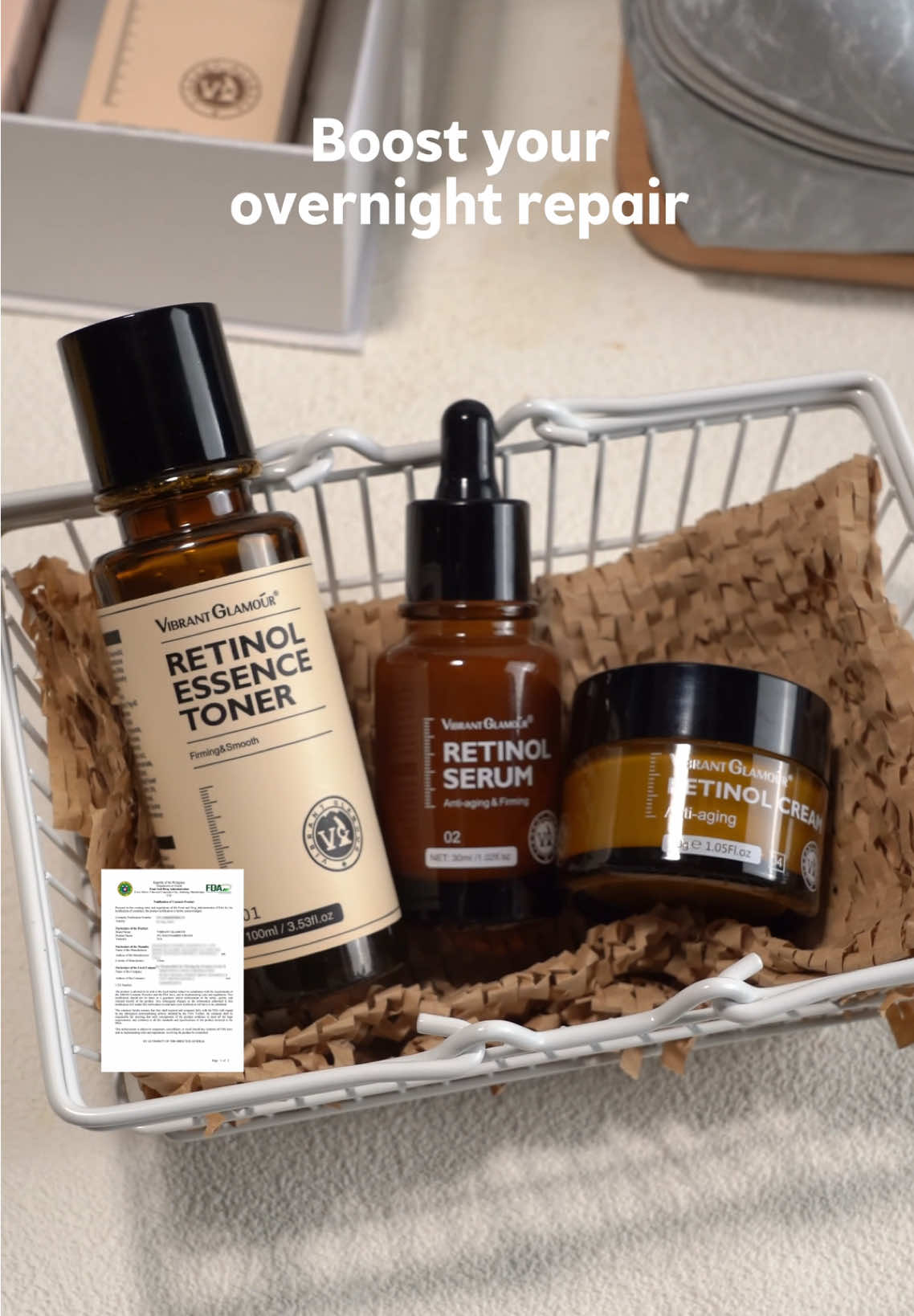 Want firm, smooth skin? Then you need Retinol! MT #vibrantglamour #retinol #glowingskin #firming #skincareph 