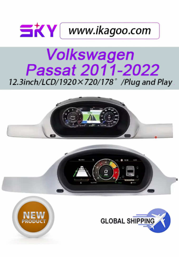 Passat B6 (2008–2011) digital cluster — plug & play, no coding. This week a B6 owner visited our factory for the upgrade. OEM look retained, smooth animations, nav + driving data in one glance. DM your year/region for a fitment check. #passatb6 #vwpassat #digitalcluster #virtualcockpit🔥 #plugandplay 