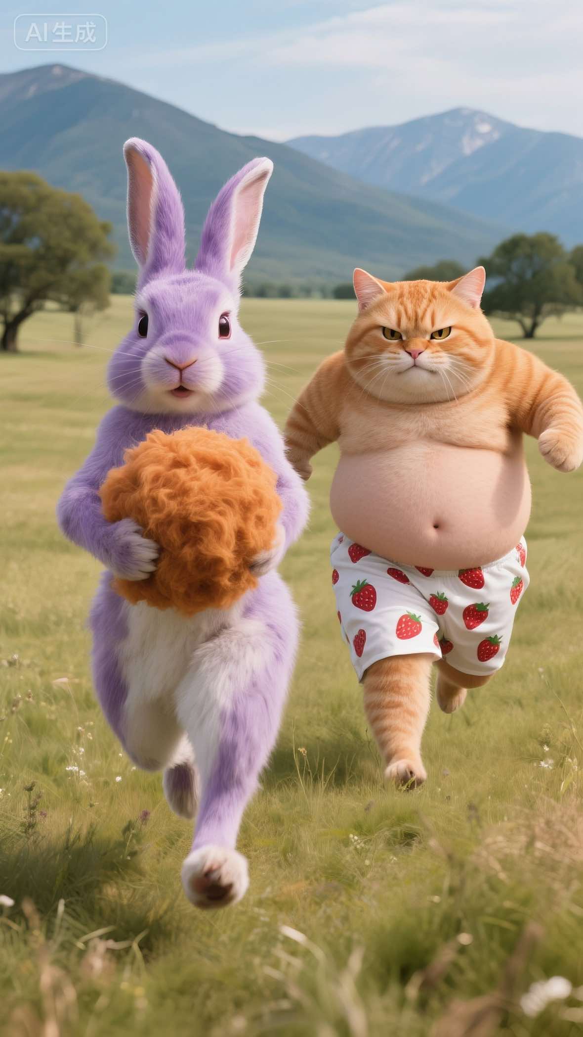 The fat orange cat lost again today! #kitten #orangecat #cat #ai #funny 