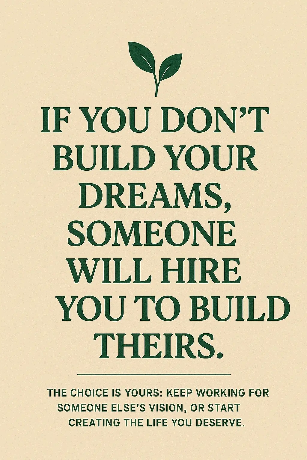 ✨ If you don’t build your dreams, someone will hire you to build theirs. ✨ The choice is yours: keep working for someone else’s vision, or start creating the life you deserve. 🌿💼💚 Forever Living gives you the tools, the products, and the freedom to chase YOUR dreams.  Are you ready? 🚀 #creatorsearchinsights #businessopportunity #fyp #relatable #extraincome 