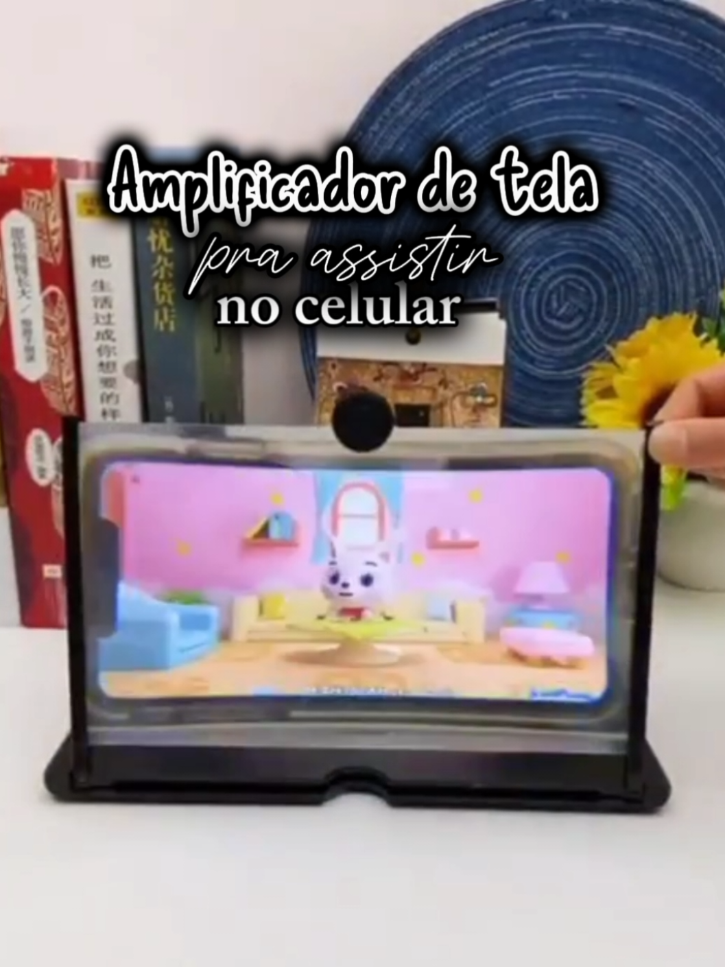 Amplificador de tela pra assistir no celular 📲😍 #amplificador #shopee #.