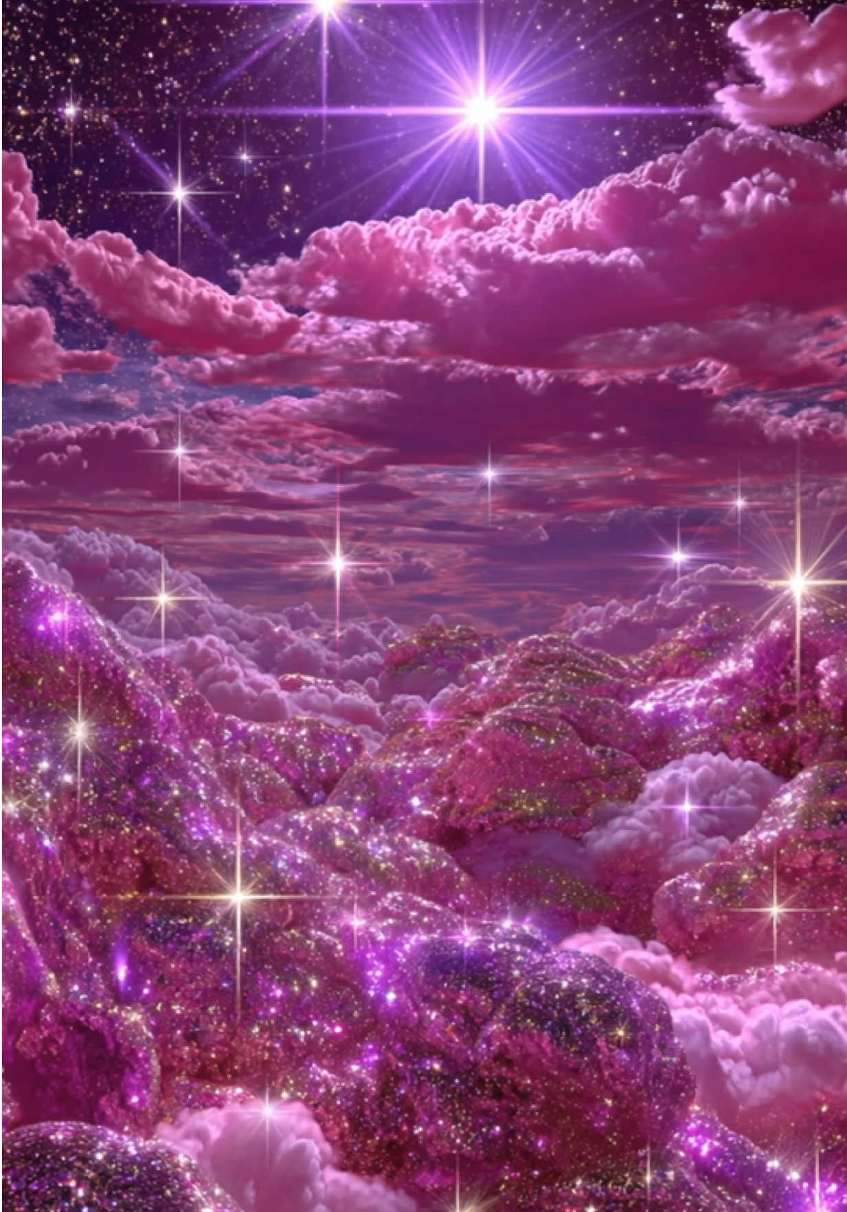 Shimmering pink clouds sparkle with glowing stars in this dreamy live wallpaper. Perfect for anyone who loves glitter, galaxy vibes, and aesthetic fantasy skies. 💖✨ #livewallpaper #wallpaper #cosmicvibes #starrysky #pinkaesthetic 