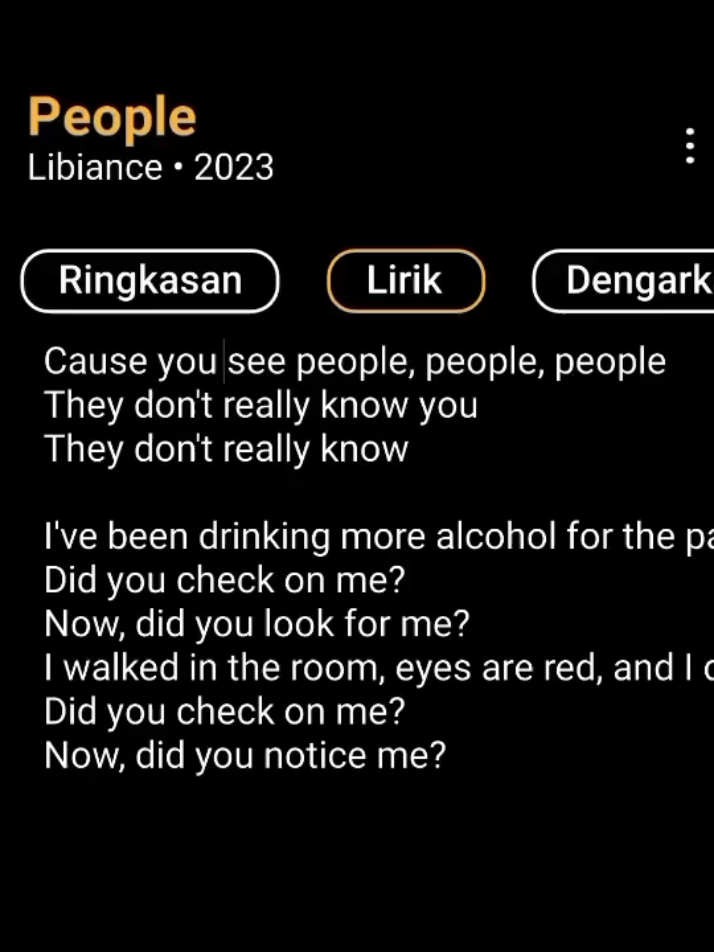 People 🎧🎶☕ - - - - #lyrics #people #libianca #masukberanda #song 