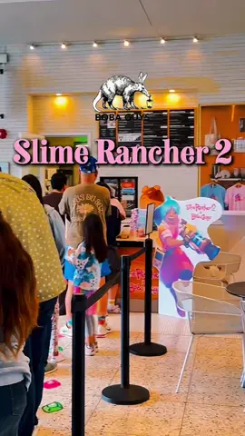 Thank you everyone for coming out this weekend for the launch of our @Slime Rancher x Boba Guys collab! We are so grateful that you love the merch and drinks! #SlimeRancher2 #BobaRancher #SlimeSquad #BobaVibes  #SlimeRancher 🎥 @summerne97 