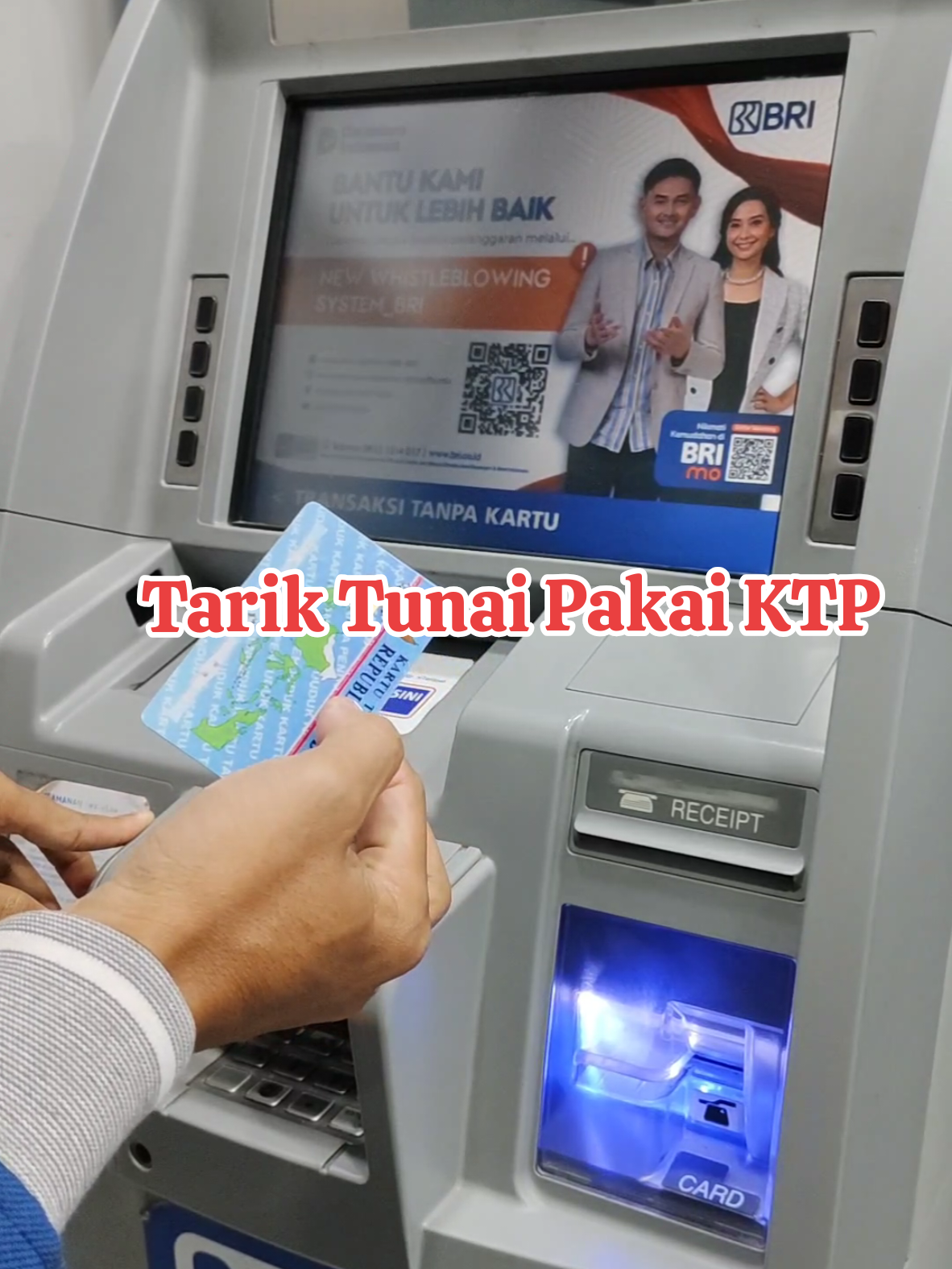 Tarik Uang Pakai Kartu ATM KTP. #stikeratm #antigoresatm #stikerkartu #gajiansale #promoguncang1010 