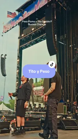Name a better duo on stage? @Peso Pluma & @TITO DOUBLE P👹🖤 en #SueñosChicago fue legendario 🔥 #corridostumbados #corridos #pesopluma #titodoublep 