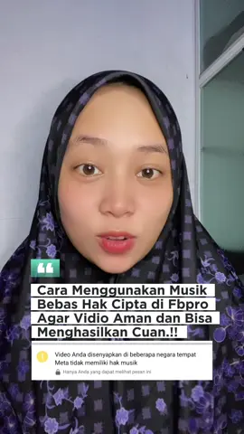 Cara menggunakan musik di Fbpro agar aman 🙏🏻😊#hakcipta #fb #facebook #fbprofesional 