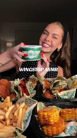 WINGSTOP ASMR 🍗🫶🏼 What’s your favorite Wingstop rub flavor?! #wingstopranch #wingstopmukbang #crunchy #foodasmr #chickentenders 