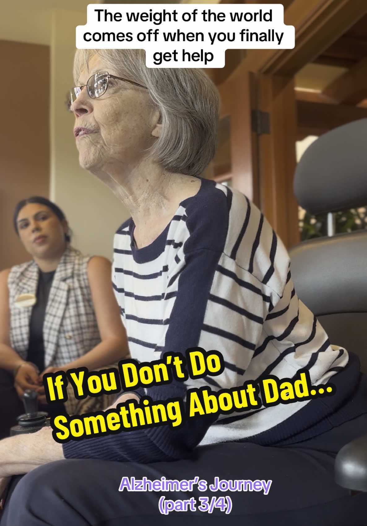 Her daughter told her the words no caregiver ever wants to hear: ‘If you don’t do something about Dad, I’m afraid we’ll lose you too.’ 💔 In this part of her journey, she explains how once you make the move to memory care, the weight of the world finally comes off your shoulders. It’s one of the hardest decisions any family will face — but you don’t have to face it alone. Follow for Part 4. #Alzheimers #CaregiverSupport #MemoryCare  #SeniorLiving #CaregivingJourney #AlzheimersAwareness  #DementiaCare #SeniorPlacement #SandwichGeneration #fyp 