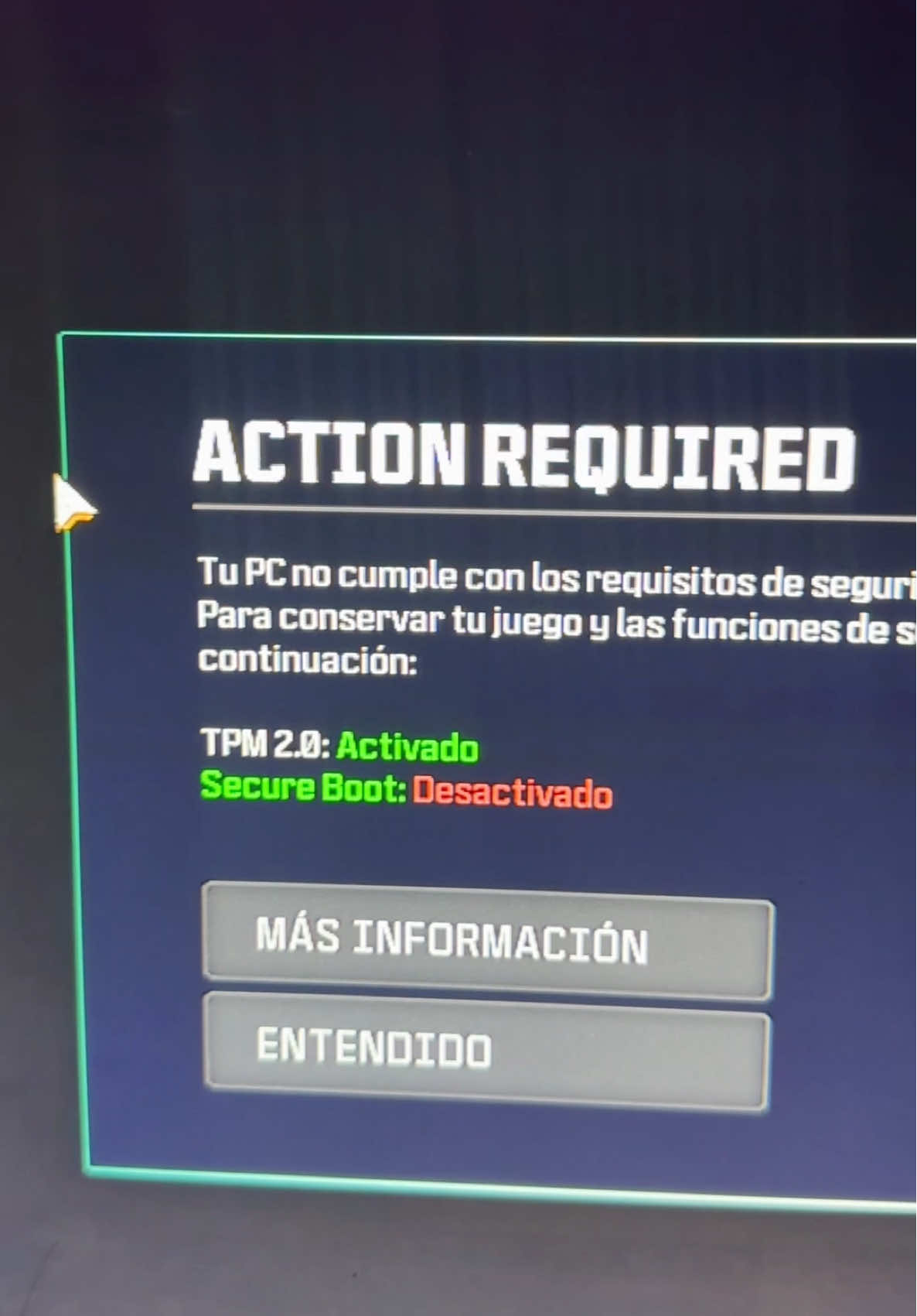 Es importante activar el formato Tom 2.0 para los legales 💀#actualizacion #seguridad #paratiiiiiiiiiiiiiiiiiiiiiiiiiiiiiii #warzone #bod6