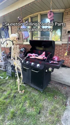 What else should I add?? #halloween #halloweendisplay #fakeskeleton #halloweendecorations 
