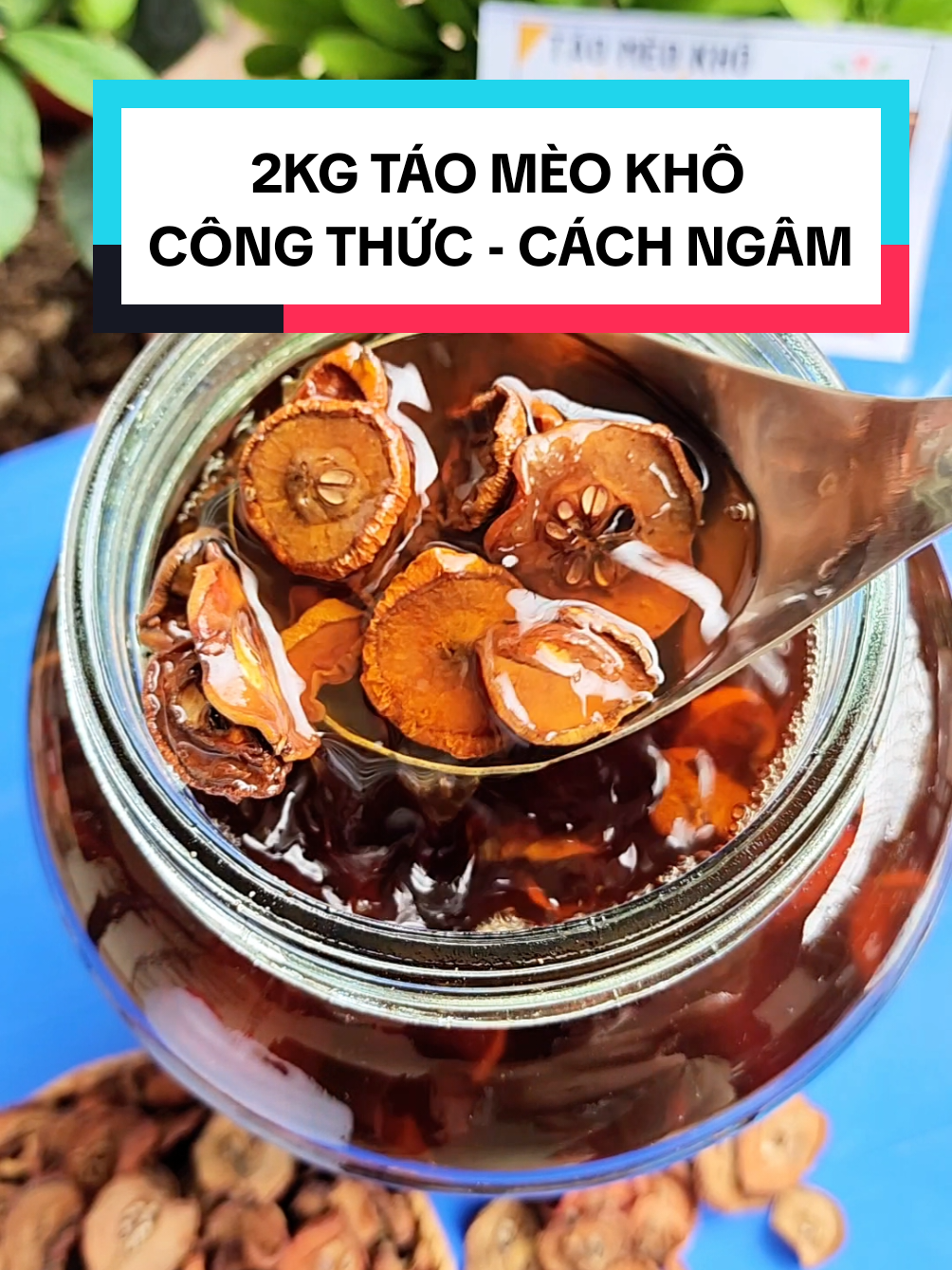 Công thức - cách ngâm ngâm 2kg táo mèo khô #beptueman #taomeo #taomeokho 