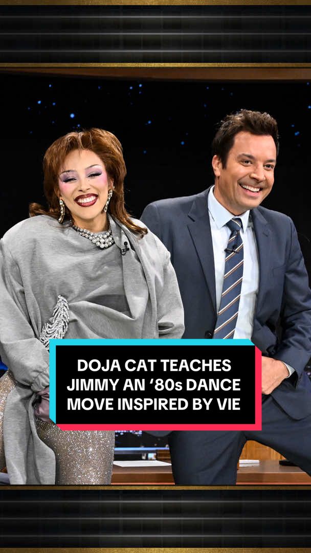 @Doja Cat teaches Jimmy an ‘80s dance move inspired by Vie! #FallonTonight #TonightShow #DojaCat #DojaOnFallon #Vie 