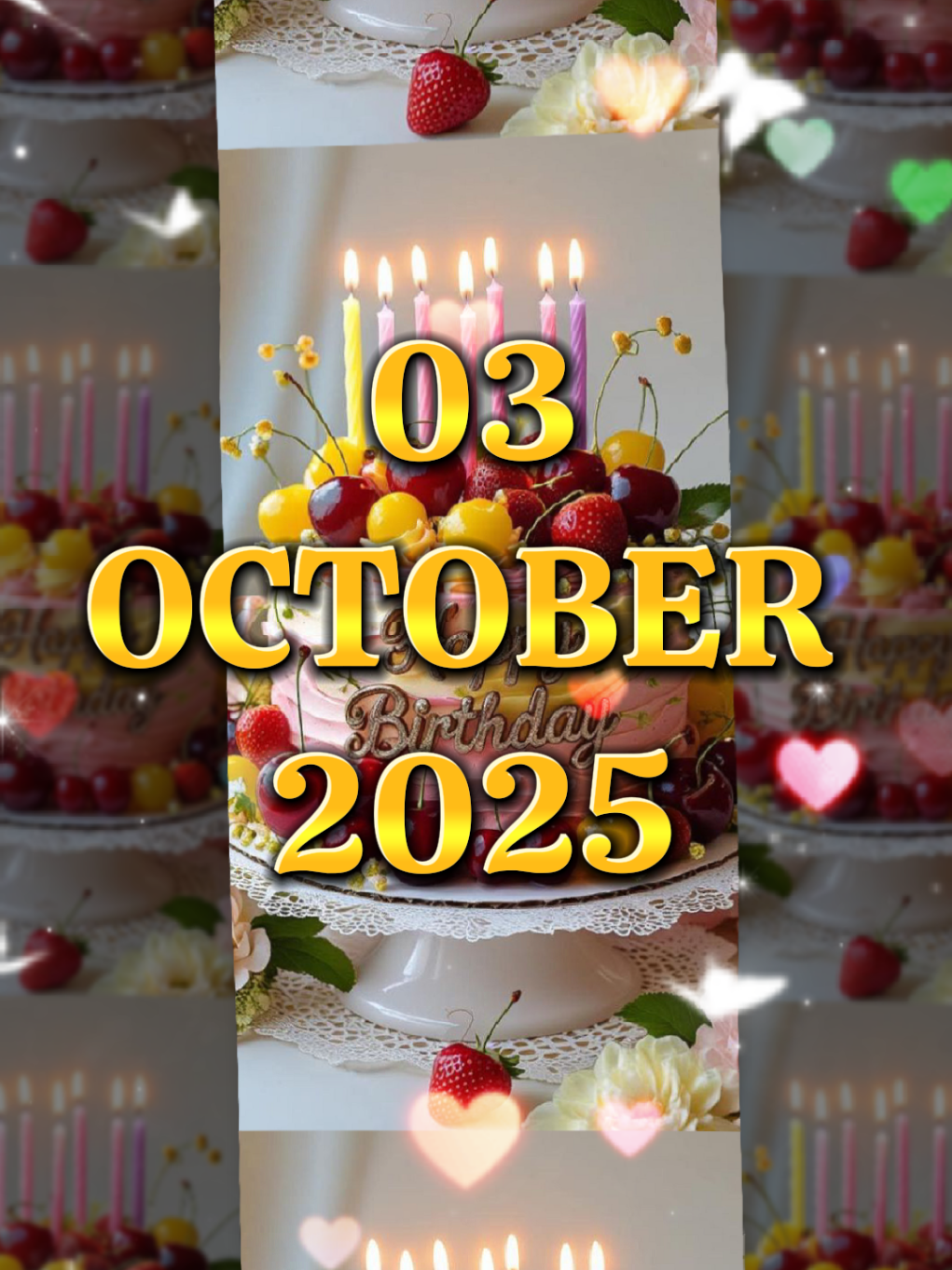 Happy Birthday 03 October 2025 #templatetiktok #happybirthdaytoyou #birthday #happybirthdaytemplate #fyp 